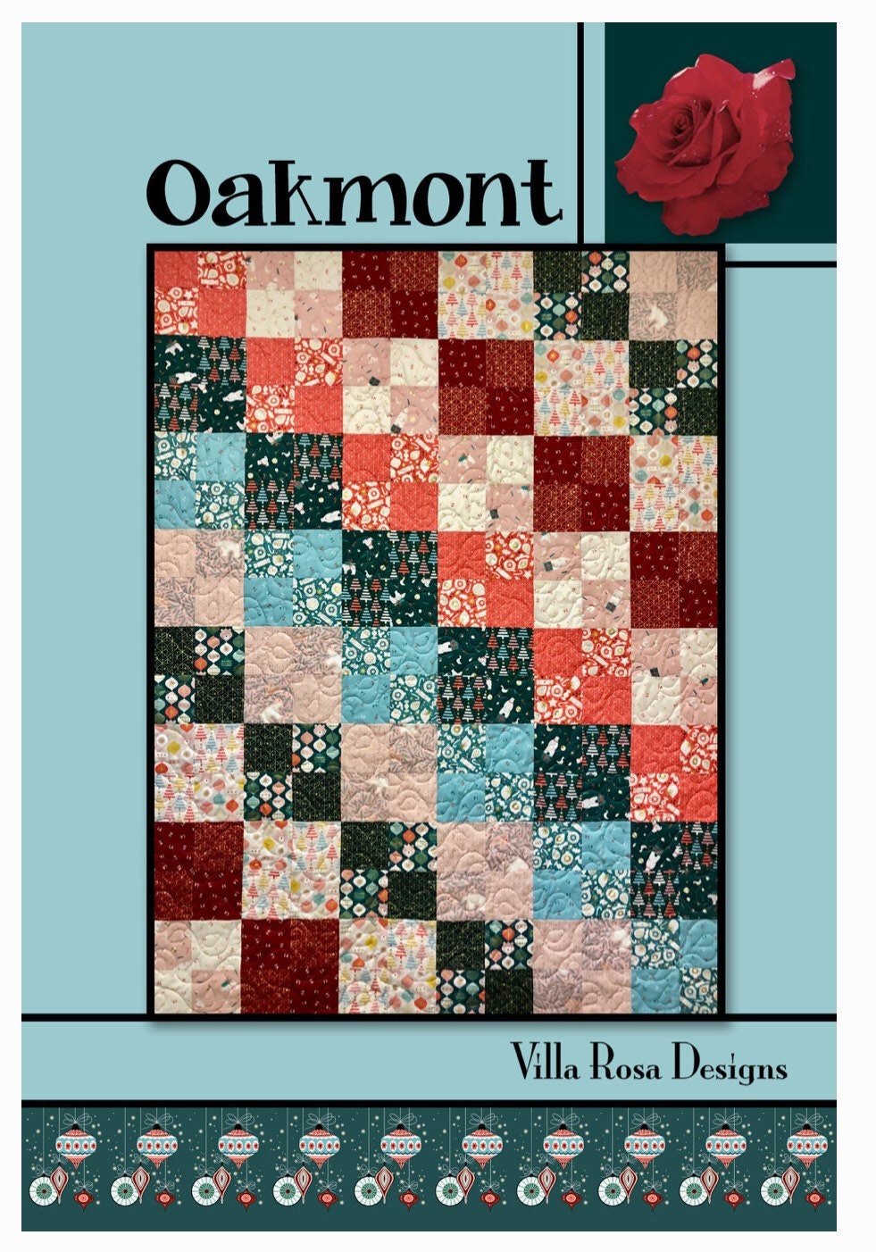 Villa Rosa Designs Oakmont pattern - quilt pattern - villa rosa - paper pattern - fat quarter pattern