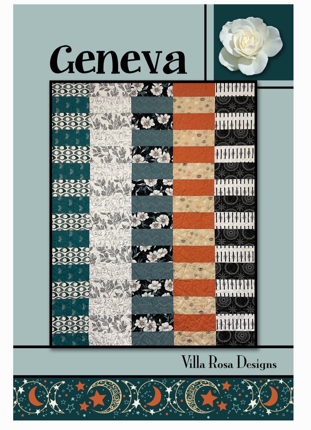 Villa Rosa Designs Geneva pattern - fat quarter quilt pattern - villa rosa