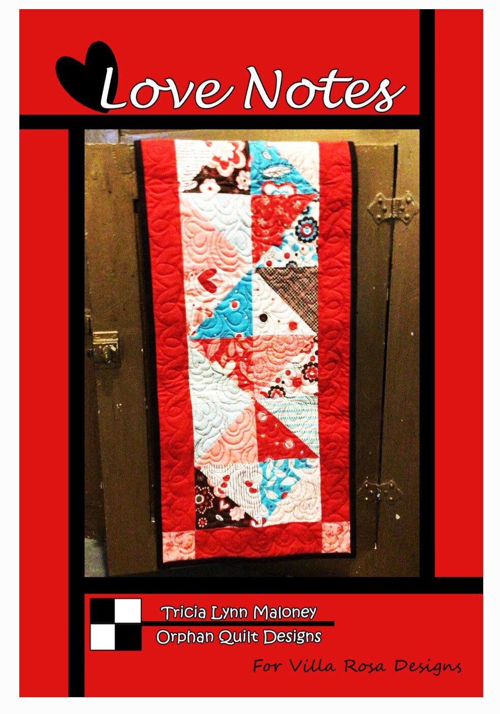Villa Rosa Designs Love Notes pattern - 5” quilt pattern - villa rosa - charm pack pattern - tablerunner pattern