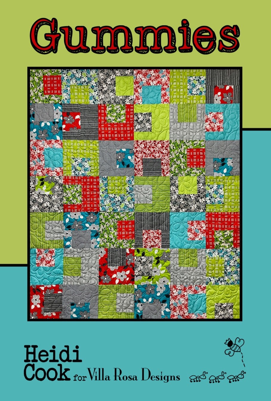 Villa Rosa Designs Gummies pattern - fat quarter quilt pattern - villa rosa - layer cake pattern