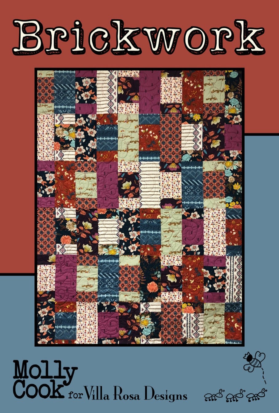 Villa Rosa Designs Brickwork pattern - fat quarter quilt pattern - villa rosa