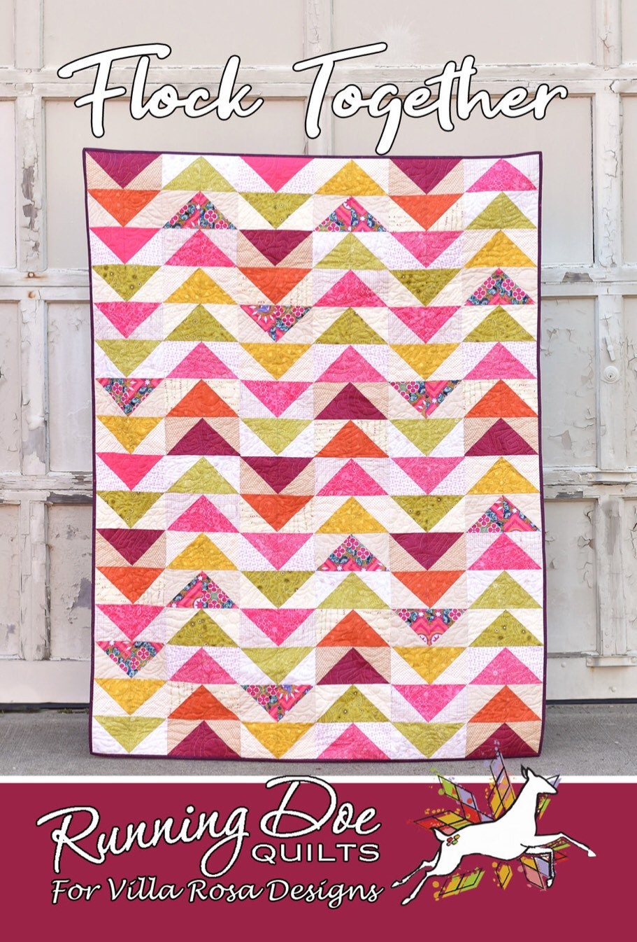 Villa Rosa Designs Flock Together pattern - fat quarter quilt pattern - villa rosa