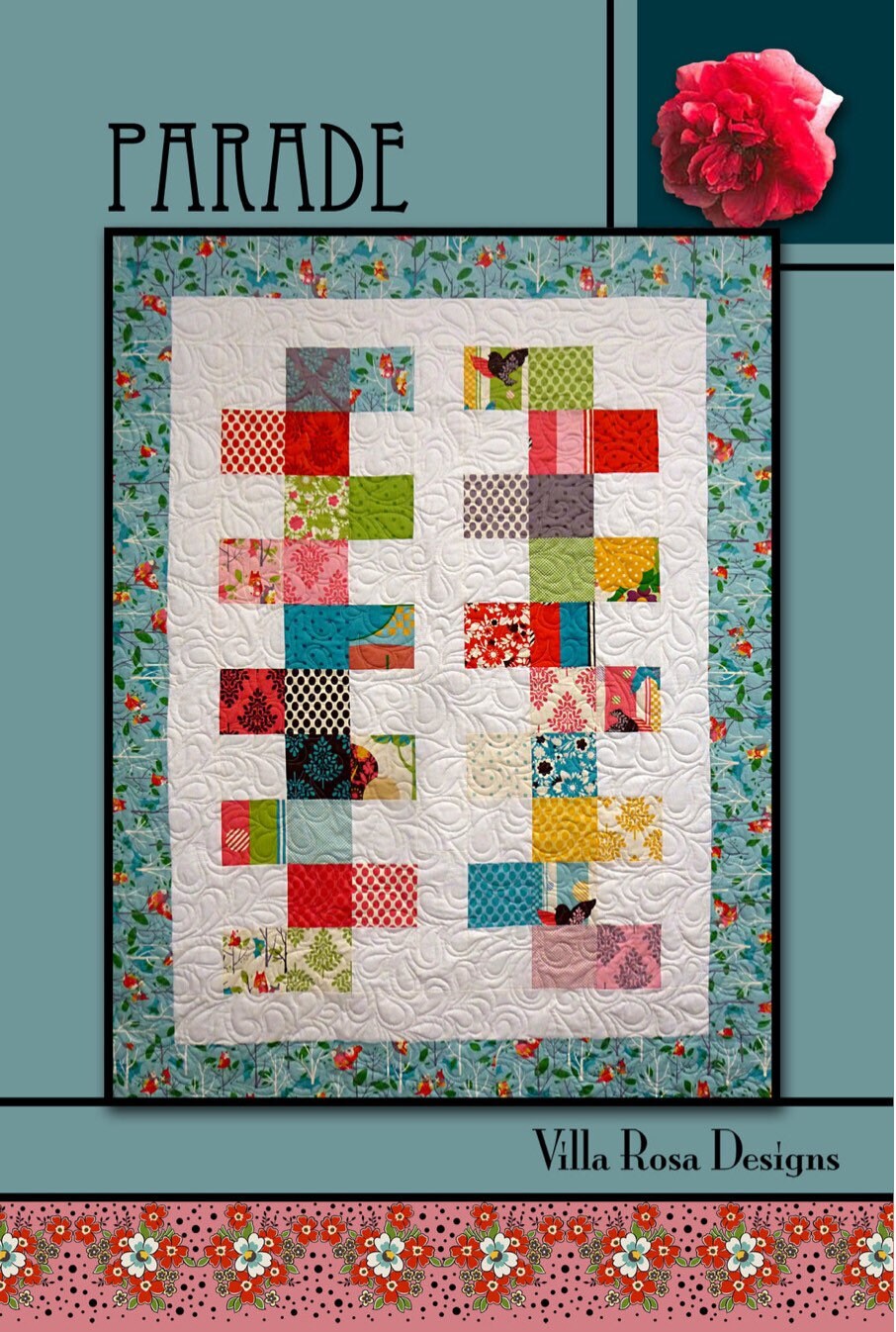 Villa Rosa Designs Parade  pattern - 5” quilt pattern - villa rosa - charm pack pattern -quilt  pattern
