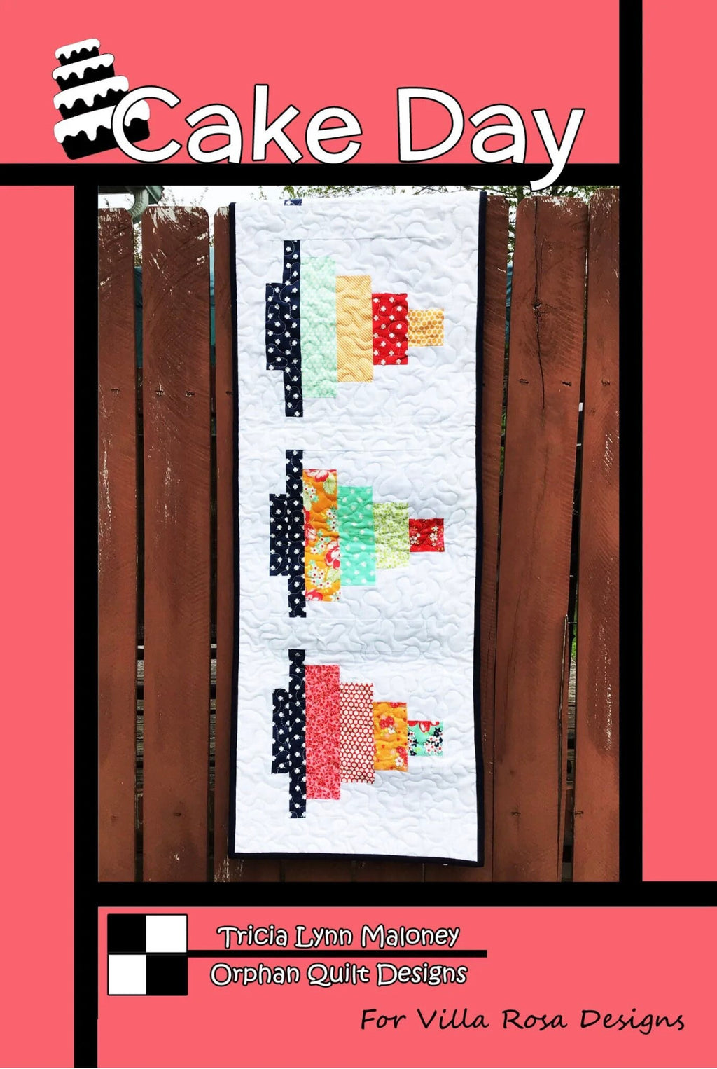 Villa Rosa Designs Cake Day pattern - 2.5” quilt pattern - villa rosa - jellyroll pattern - pattern - quilt pattern