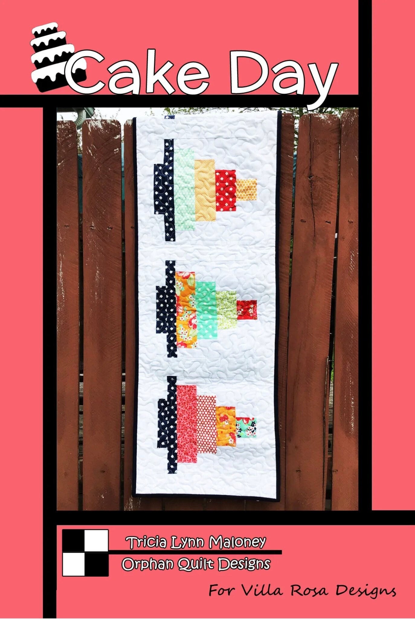 Villa Rosa Designs Cake Day pattern - 2.5” quilt pattern - villa rosa - jellyroll pattern - pattern - quilt pattern