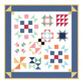 The Friendship Sampler Mini Quilt by Beverly McCullough pattern - 5” quilt pattern - villa rosa - charm pack pattern - tablerunner pattern