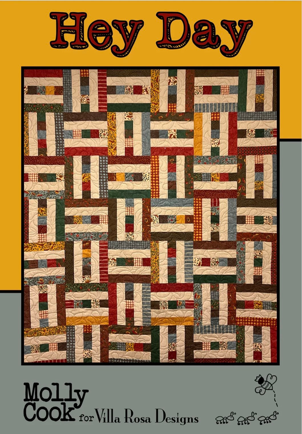 Villa Rosa Designs Hey Day pattern - 2.5” quilt pattern - villa rosa - jellyroll pattern - pattern - quilt pattern