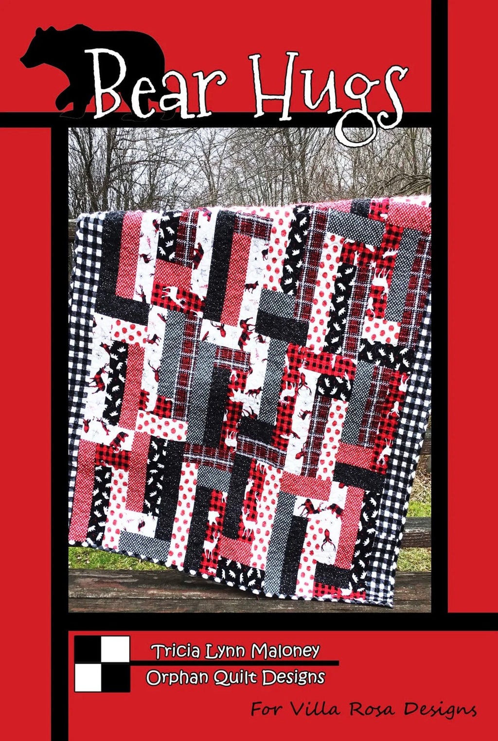 Villa Rosa Designs Bear Hugs pattern - fat quarter quilt pattern - villa rosa