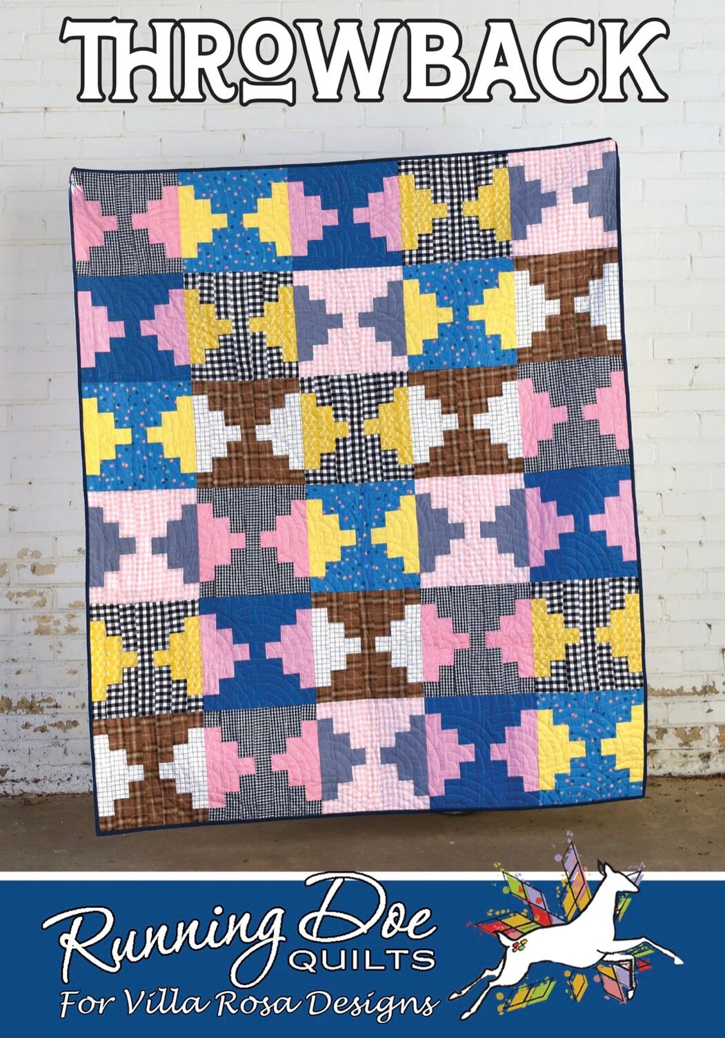 Villa Rosa Designs Throwback pattern - half yard quilt pattern - villa rosa - fat quarter pattern