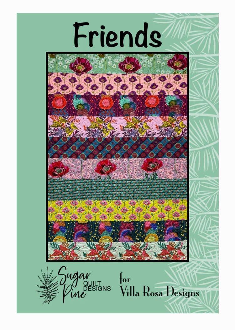 Villa Rosa Designs Friends pattern - fat quarter quilt pattern - villa rosa