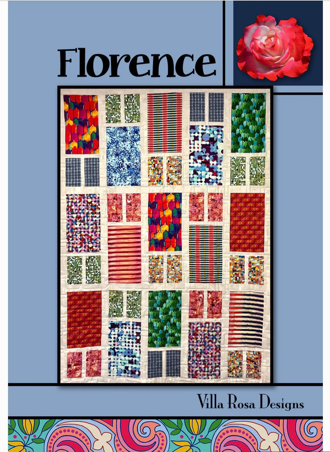 Villa Rosa Designs Florence pattern - fat quarter quilt pattern - villa rosa