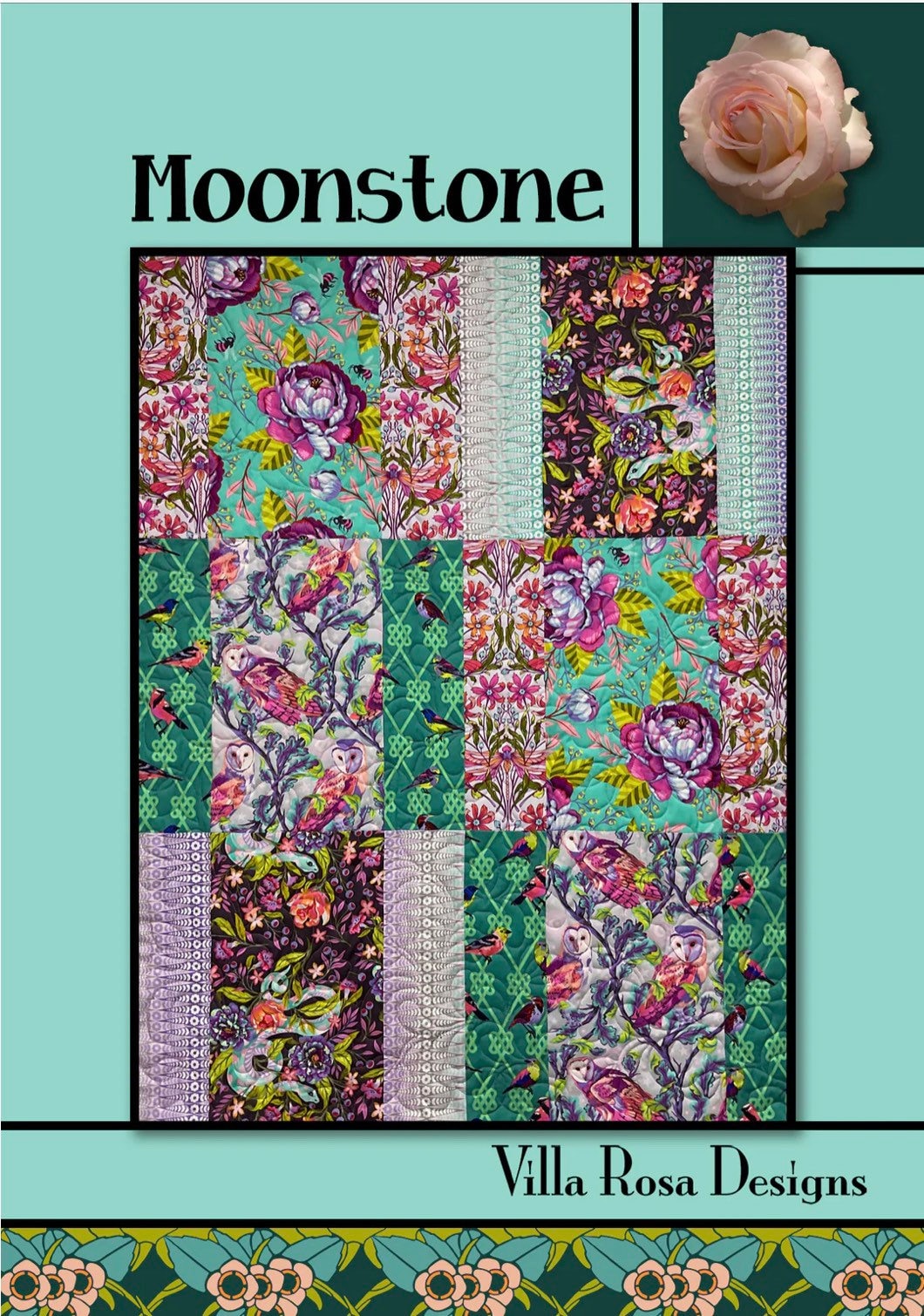 Villa Rosa Designs Moonstone pattern - fat quarter quilt pattern - villa rosa