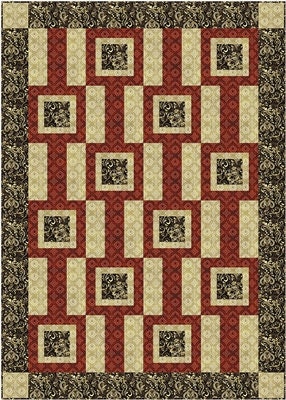 Fabric Cafe Gallery Pattern 3 Yard Quilt Pattern - Quilt Pattern - Fabric Cafe Pattern