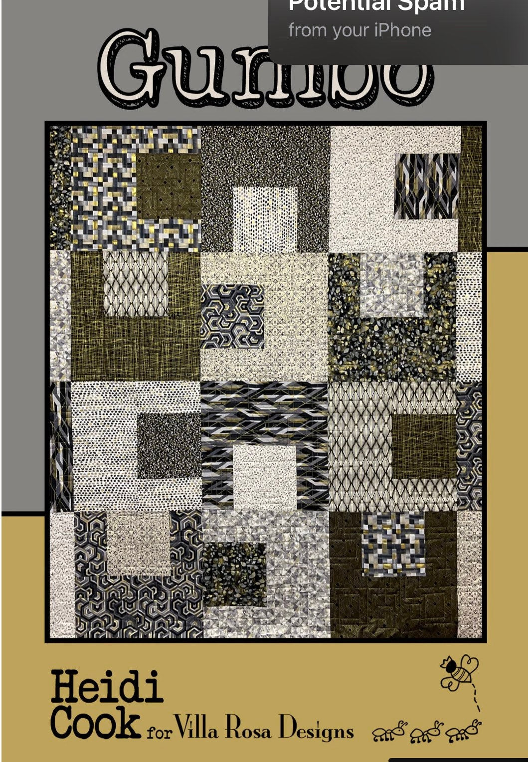 Villa Rosa Designs Gumbo pattern - fat quarter quilt pattern - villa rosa - fat sixths pattern