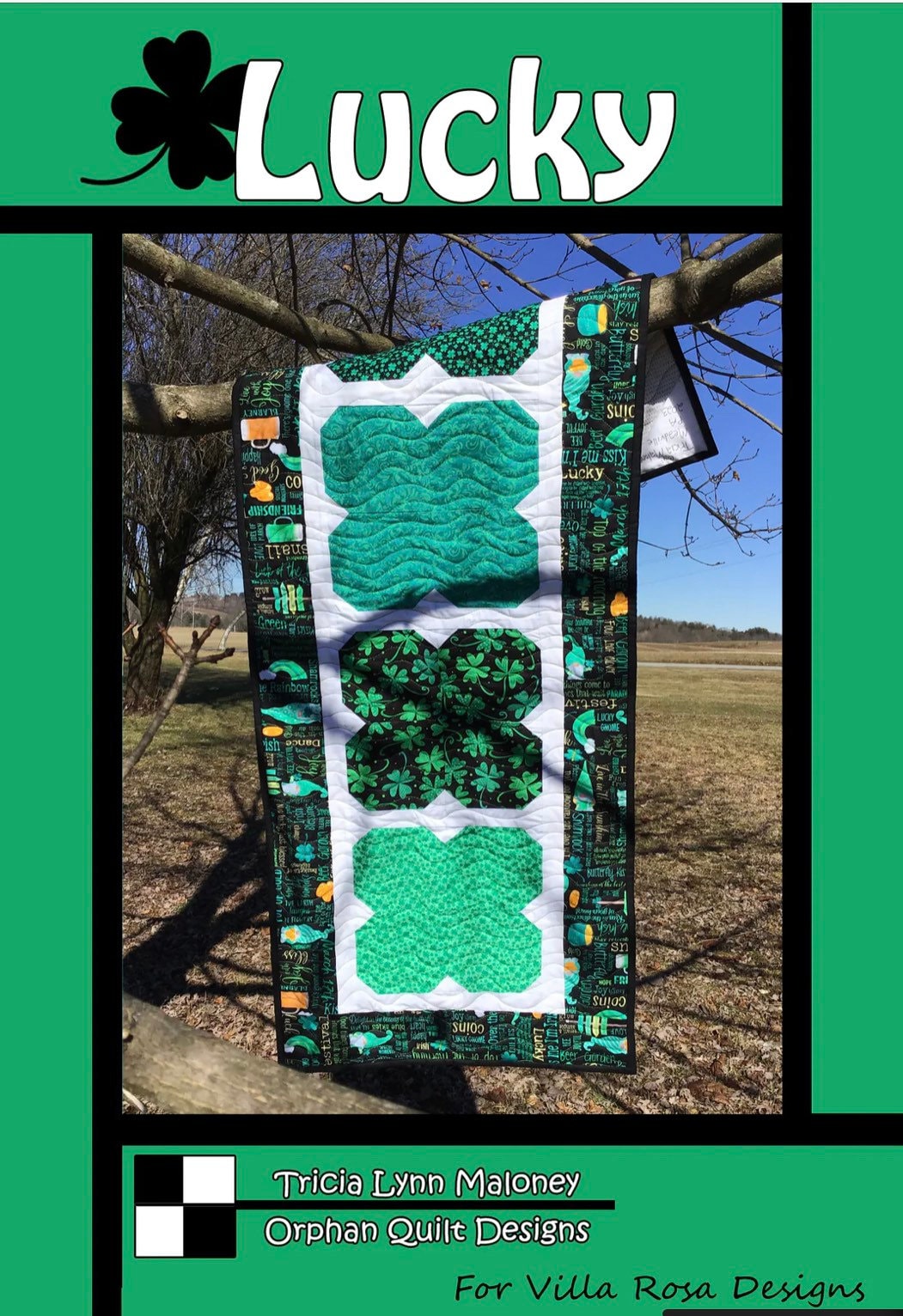 Villa Rosa Designs lucky pattern - fat quarter quilt pattern - villa rosa - fat eighths pattern