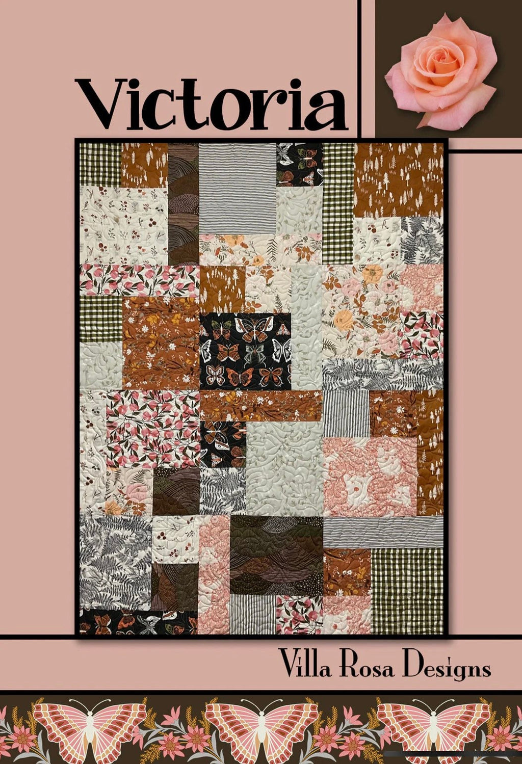 Villa Rosa Designs Victoria pattern - fat quarter quilt pattern - villa rosa