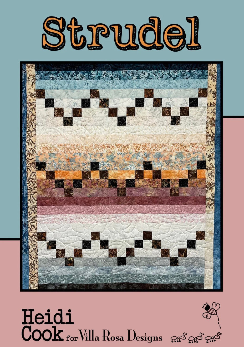 Villa Rosa Designs Strudel pattern - 2.5” quilt pattern - villa rosa - jellyroll pattern - pattern - quilt pattern