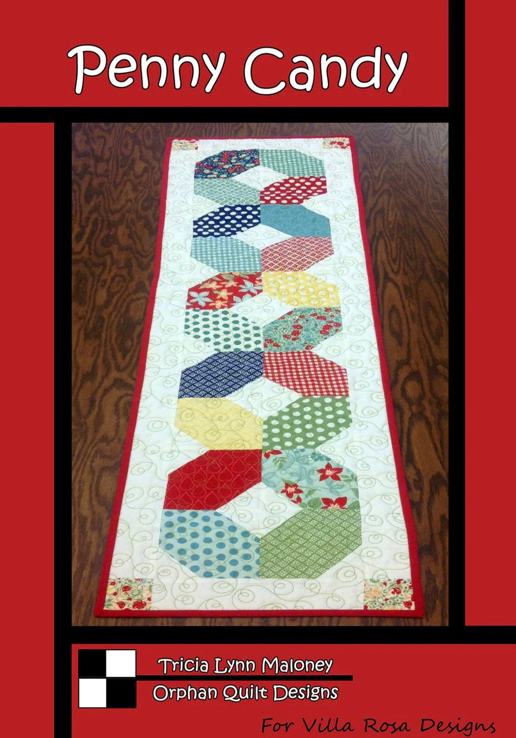 Villa Rosa Designs Penny Candy pattern - 5” quilt pattern - villa rosa - charm pack pattern - tablerunner pattern