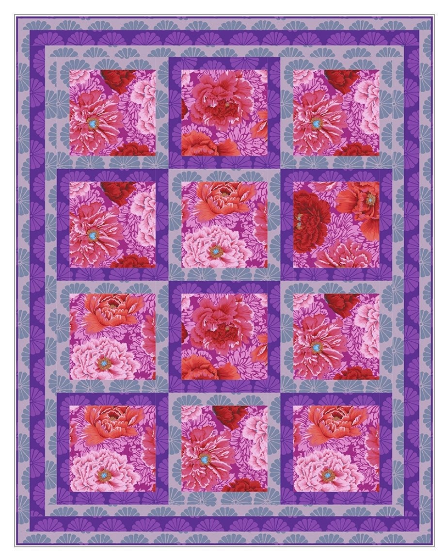 Fabric Cafe Suite Times Pattern 3 Yard Quilt Pattern - Quilt Pattern - Fabric Cafe Pattern - 3 yard quilts