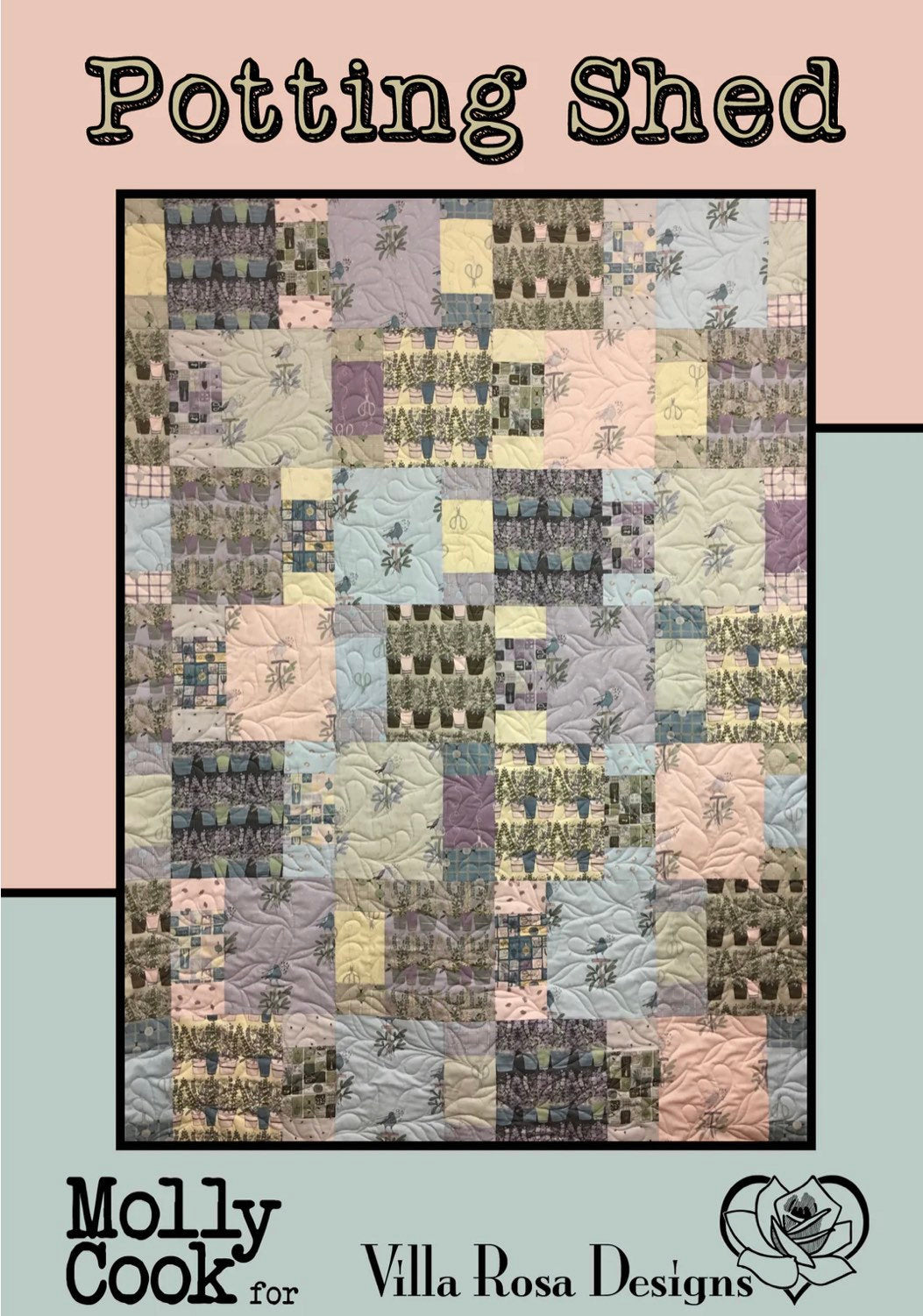 Villa Rosa Designs Potting Shed pattern - fat quarter quilt pattern - villa rosa