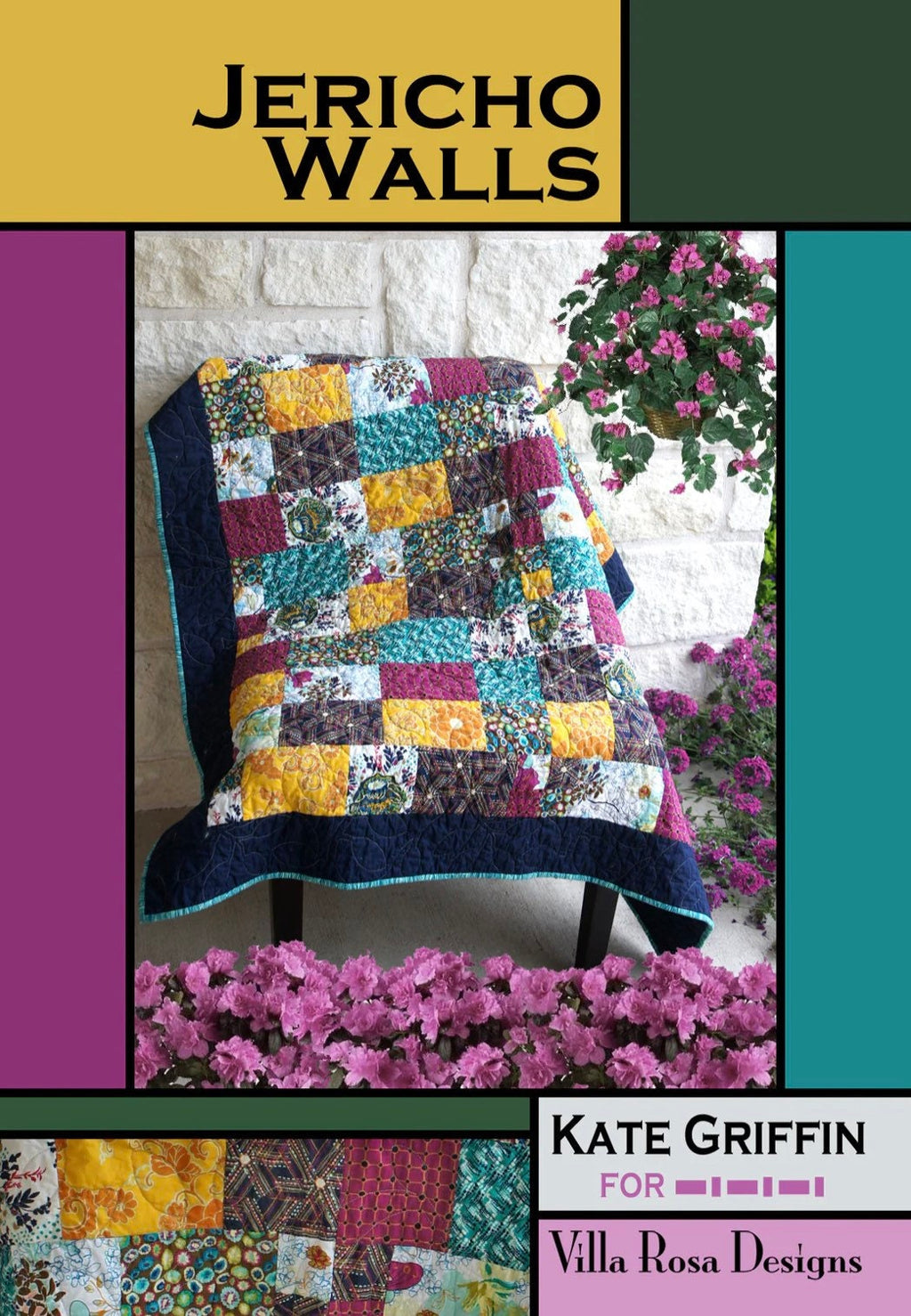 Villa Rosa Designs Jericho Walls pattern - fat quarter quilt pattern - villa rosa