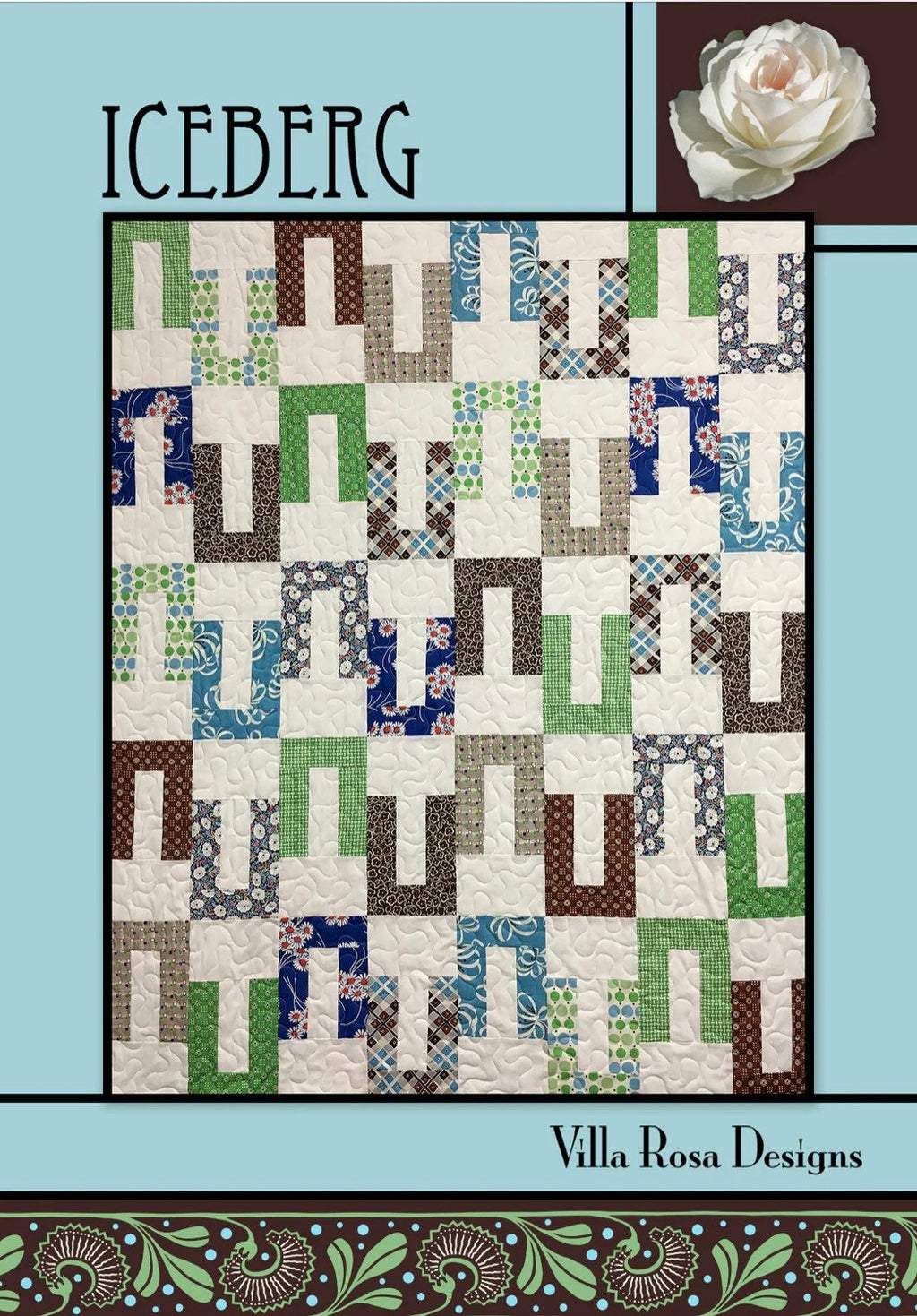 Villa Rosa Designs Iceberg pattern - 2.5” quilt pattern - villa rosa - jellyroll pattern - pattern - quilt pattern