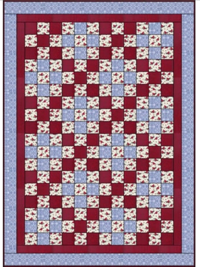 Fabric Cafe Nine Patch Pattern 3 Yard Quilt Pattern - Quilt Pattern - Fabric Cafe Pattern - 3 yard quilts