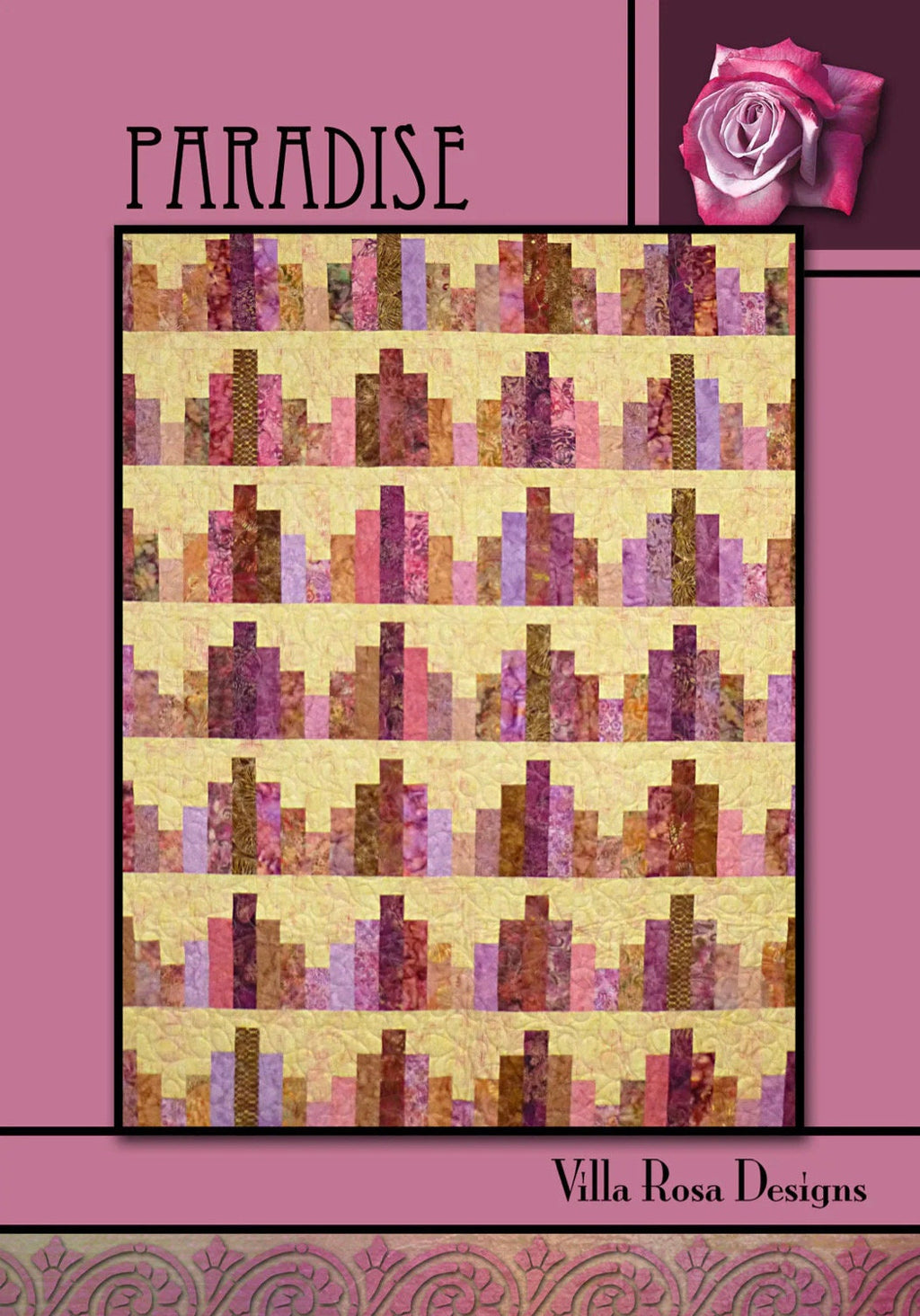 Villa Rosa Designs Paradise pattern - 2.5” quilt pattern - villa rosa - jellyroll pattern - pattern - quilt pattern
