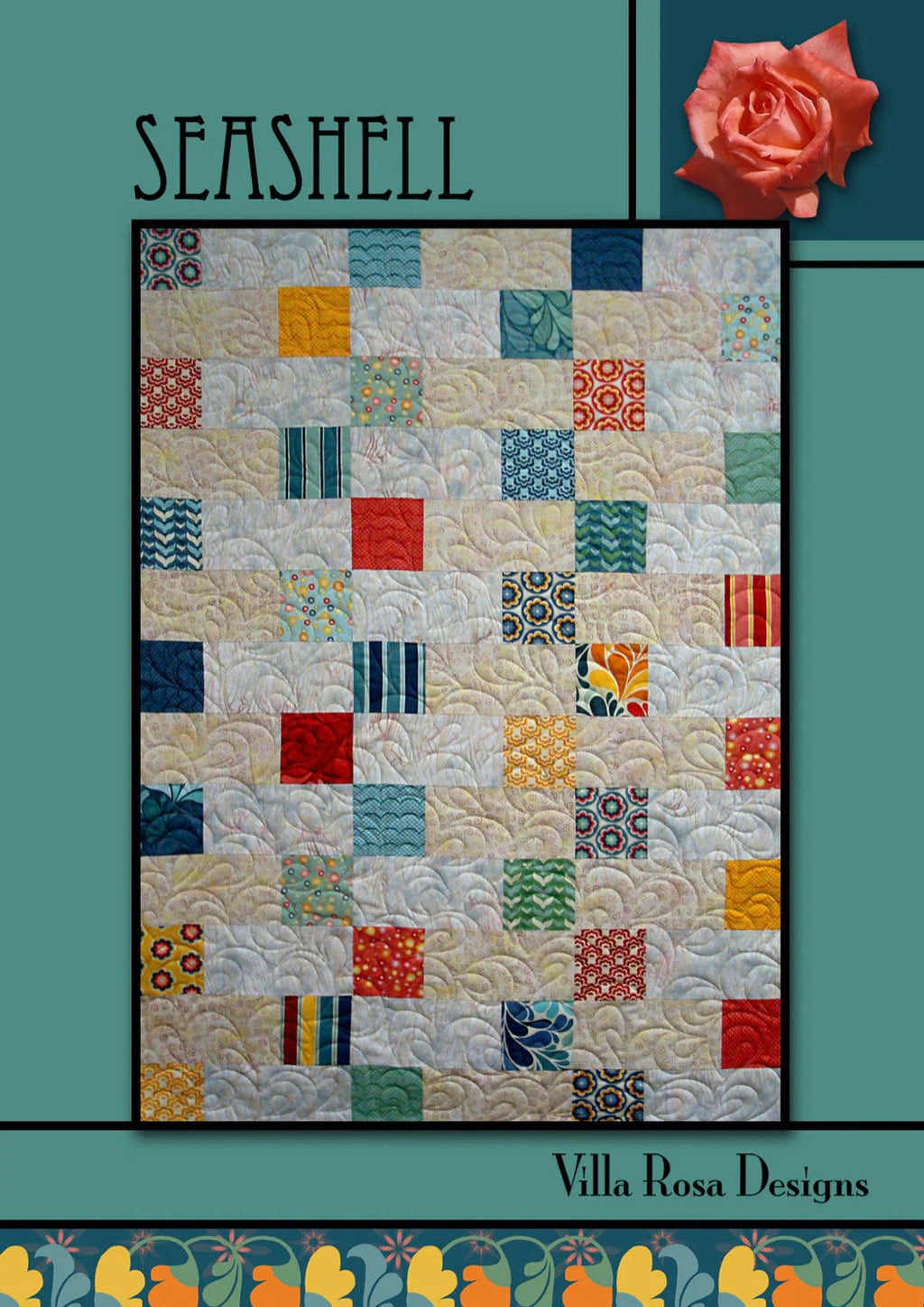 Villa Rosa Designs Seashell pattern - 5” quilt pattern - villa rosa - charm pack pattern - tablerunner pattern - quilt pattern