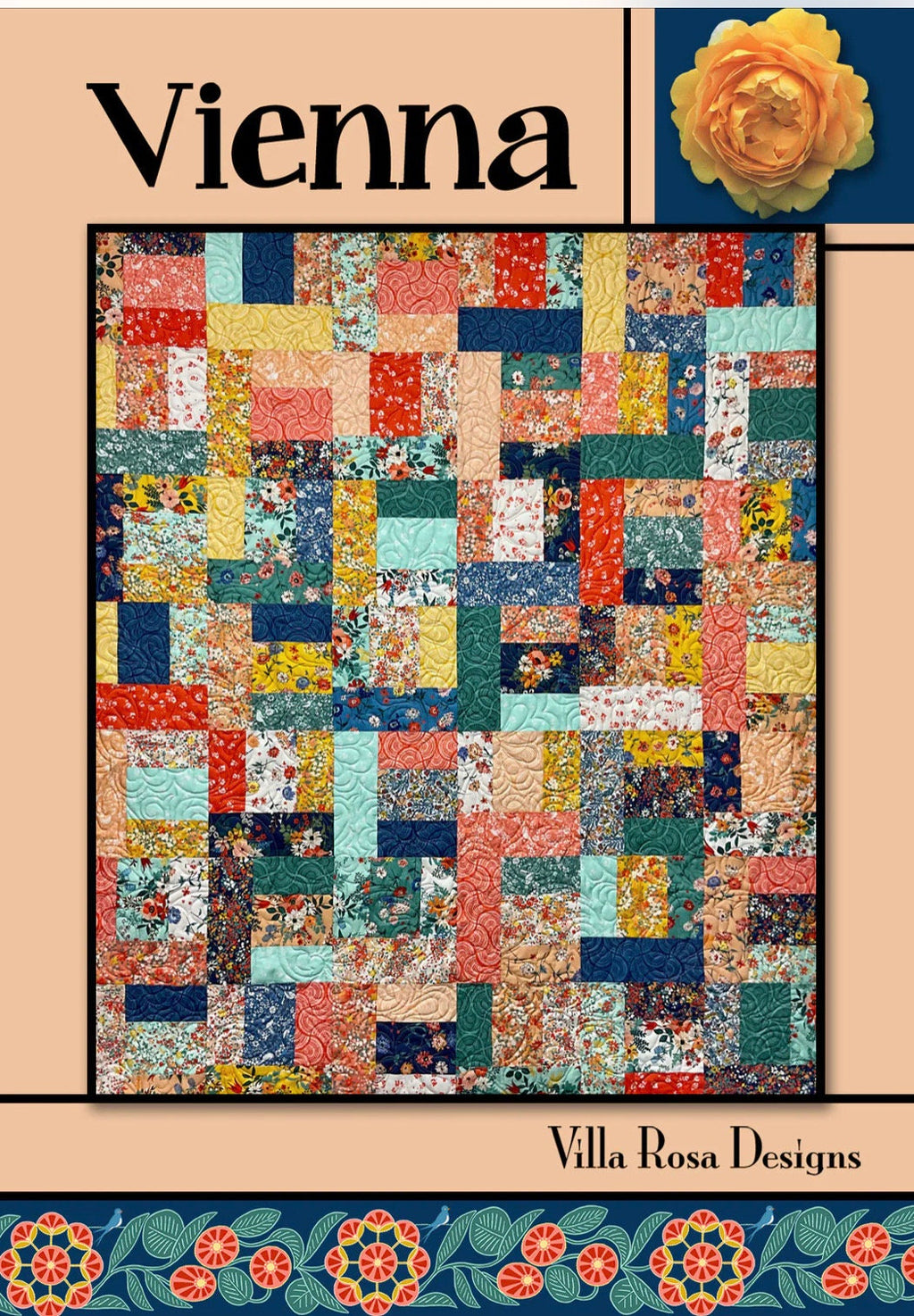 Villa Rosa Designs Vienna pattern - Layer Cake quilt pattern - villa rosa - 10” quilt pattern