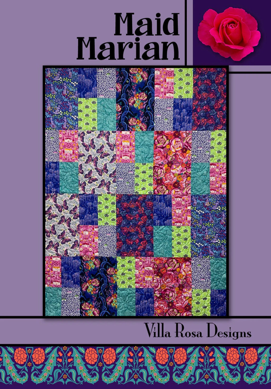 Villa Rosa Designs Maid Marian pattern - fat quarter quilt pattern - villa rosa