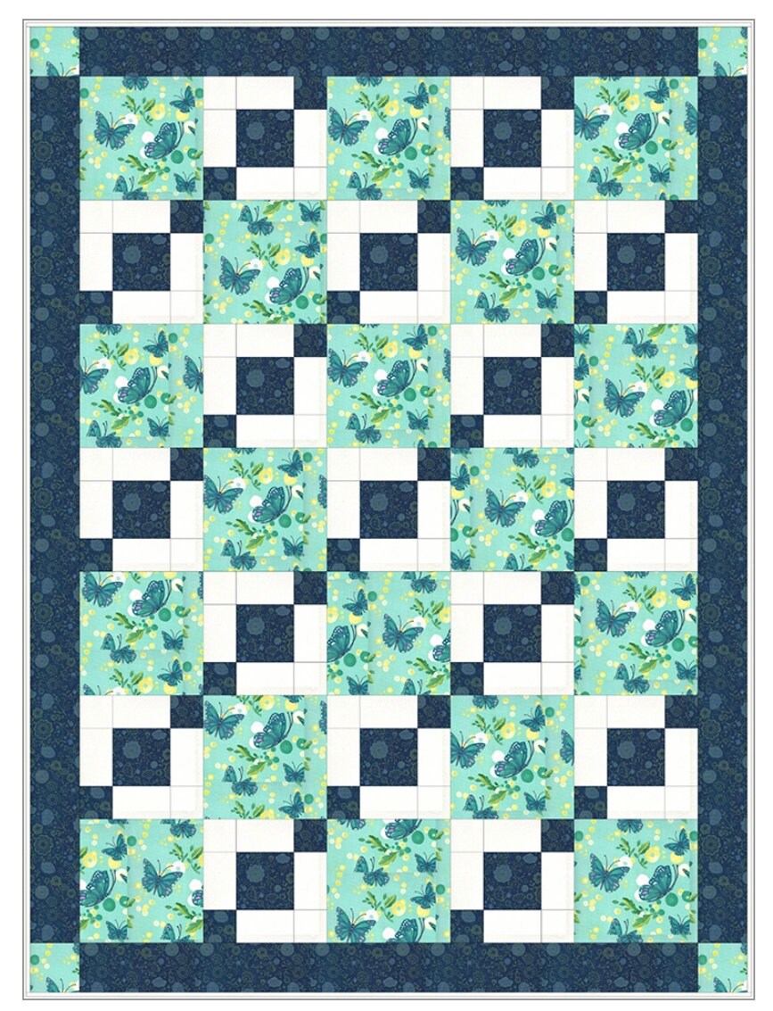 Fabric Cafe Stepping Stones Pattern 3 Yard Quilt Pattern - Quilt Pattern - Fabric Cafe Pattern - 3 yard quilts