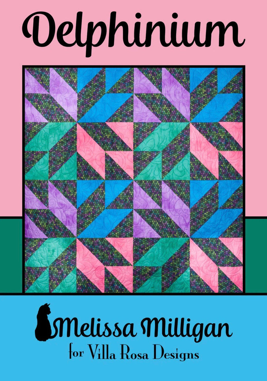 Villa Rosa Designs Delphinium pattern - fat quarter quilt pattern - villa rosa - fat sixths pattern