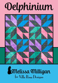 Villa Rosa Designs Delphinium pattern - fat quarter quilt pattern - villa rosa - fat sixths pattern
