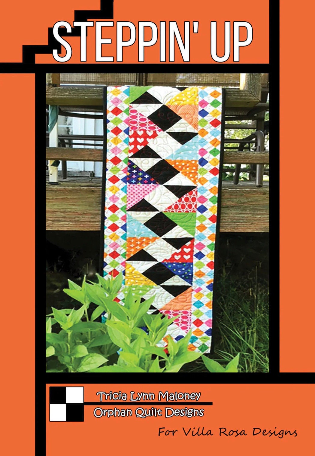 Villa Rosa Designs Steppin’ Up pattern - 5” quilt pattern - villa rosa - charm pack pattern - tablerunner pattern