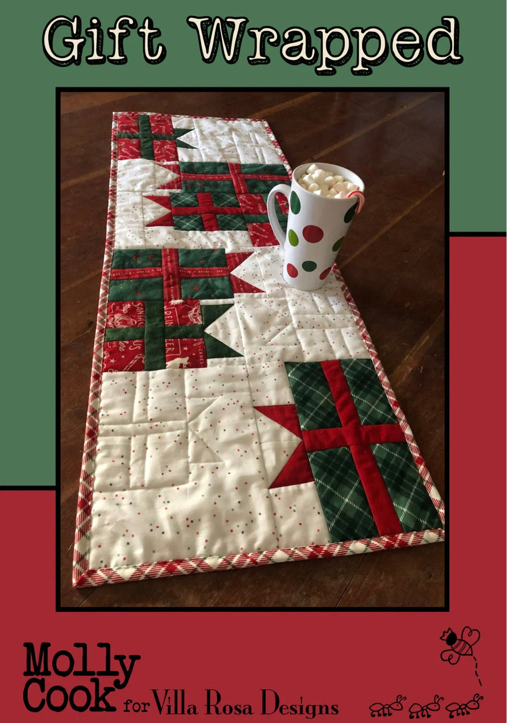 Villa Rosa Designs Gift wrapped  pattern - fat quarter quilt pattern - villa rosa - jellyroll pattern