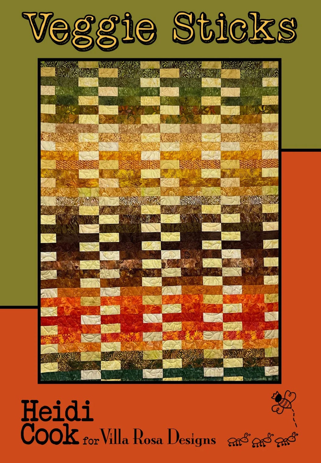 Villa Rosa Designs Veggie Sticks  pattern - 2.5” quilt pattern - villa rosa - jellyroll pattern - pattern - quilt pattern