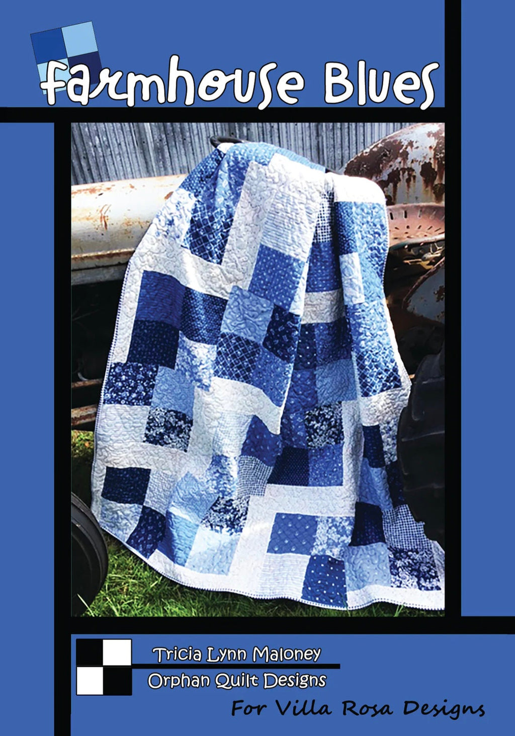Villa Rosa Designs Farmhouse Blues pattern  - villa rosa - fat quarter pattern - lap quilt pattern