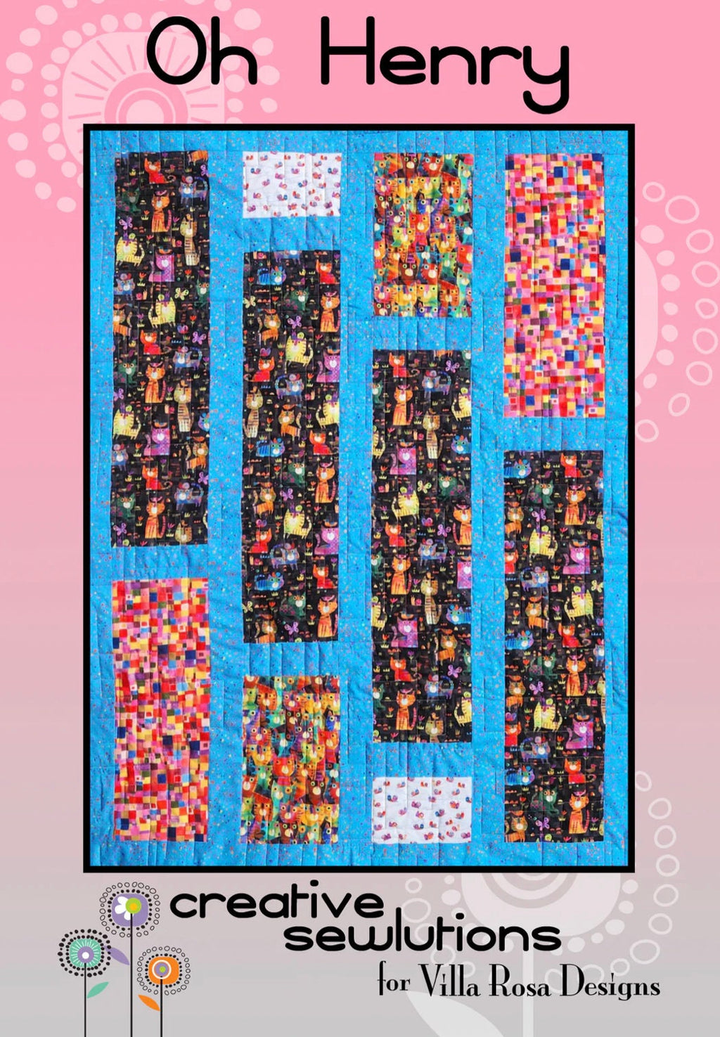 Villa Rosa Designs Oh, Henry pattern - yardage  quilt pattern - villa rosa - lap quilt pattern