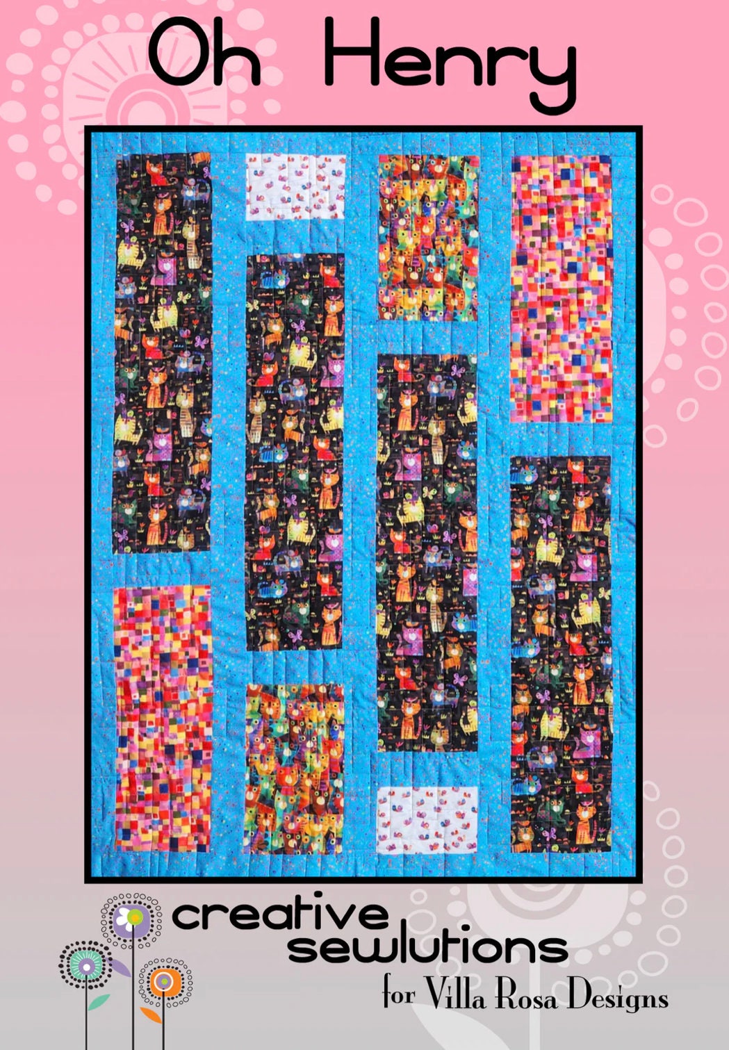 Villa Rosa Designs Oh, Henry pattern - yardage  quilt pattern - villa rosa - lap quilt pattern