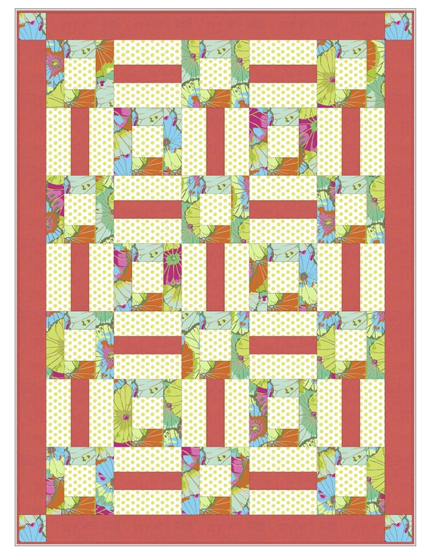 Fabric Cafe Puzzle Me This  3 Yard Quilt Pattern  - Quilt Pattern - Fabric Cafe Pattern