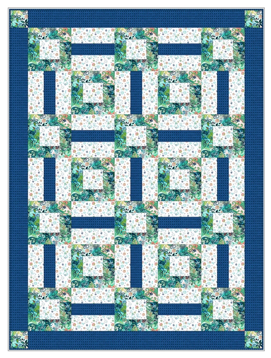 Fabric Cafe Puzzle Me This  3 Yard Quilt Pattern  - Quilt Pattern - Fabric Cafe Pattern
