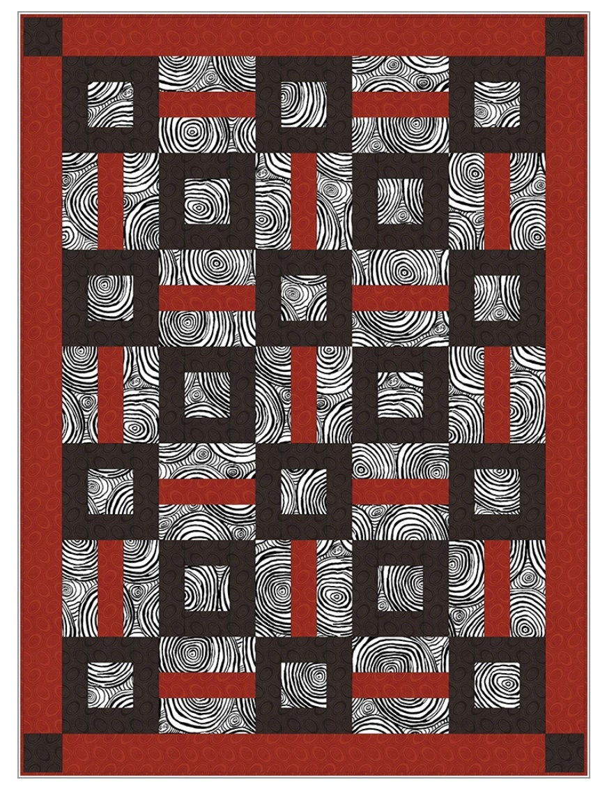 Fabric Cafe Puzzle Me This  3 Yard Quilt Pattern  - Quilt Pattern - Fabric Cafe Pattern