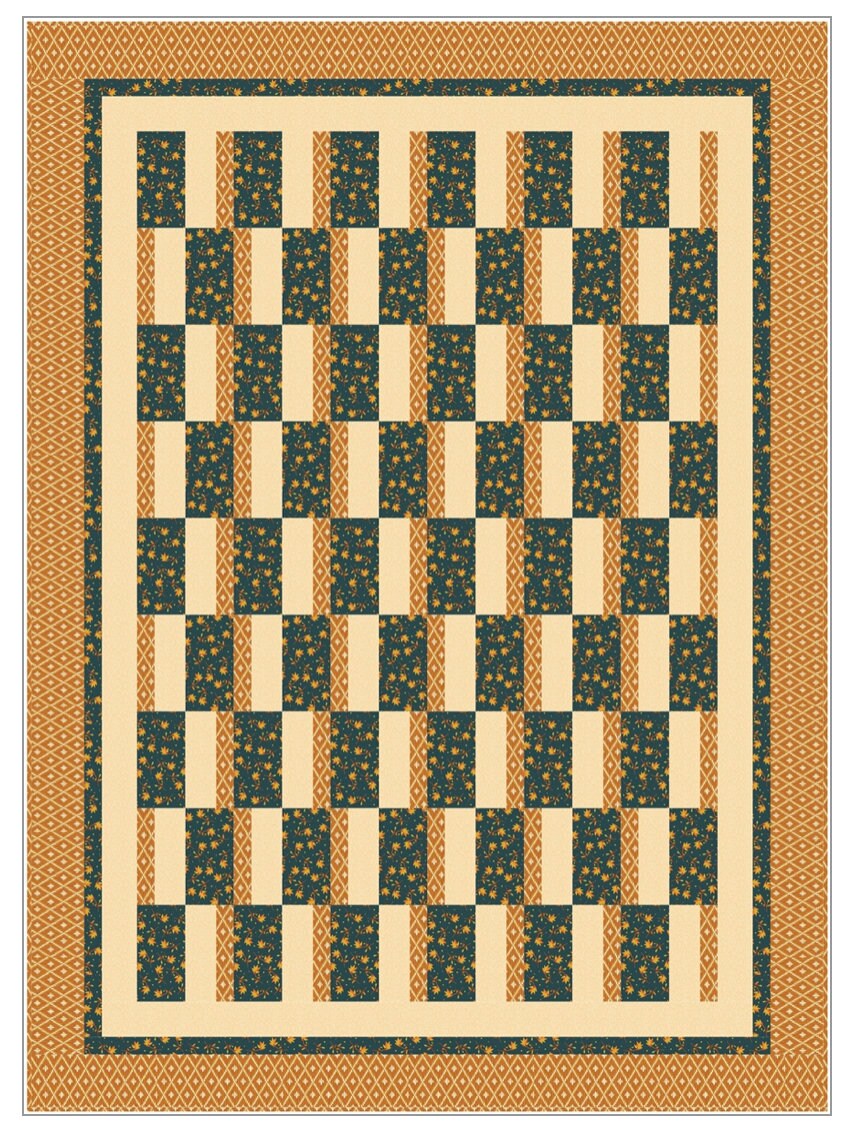 Fabric Cafe Simply Strips Pattern  3 Yard Quilt Pattern - Quilt Pattern - Fabric Cafe Pattern - 3 yard quilts