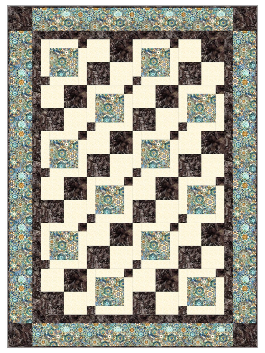 Fabric Cafe Urban Chick 3 Yard Quilt Pattern  - Quilt Pattern - Fabric Cafe Pattern