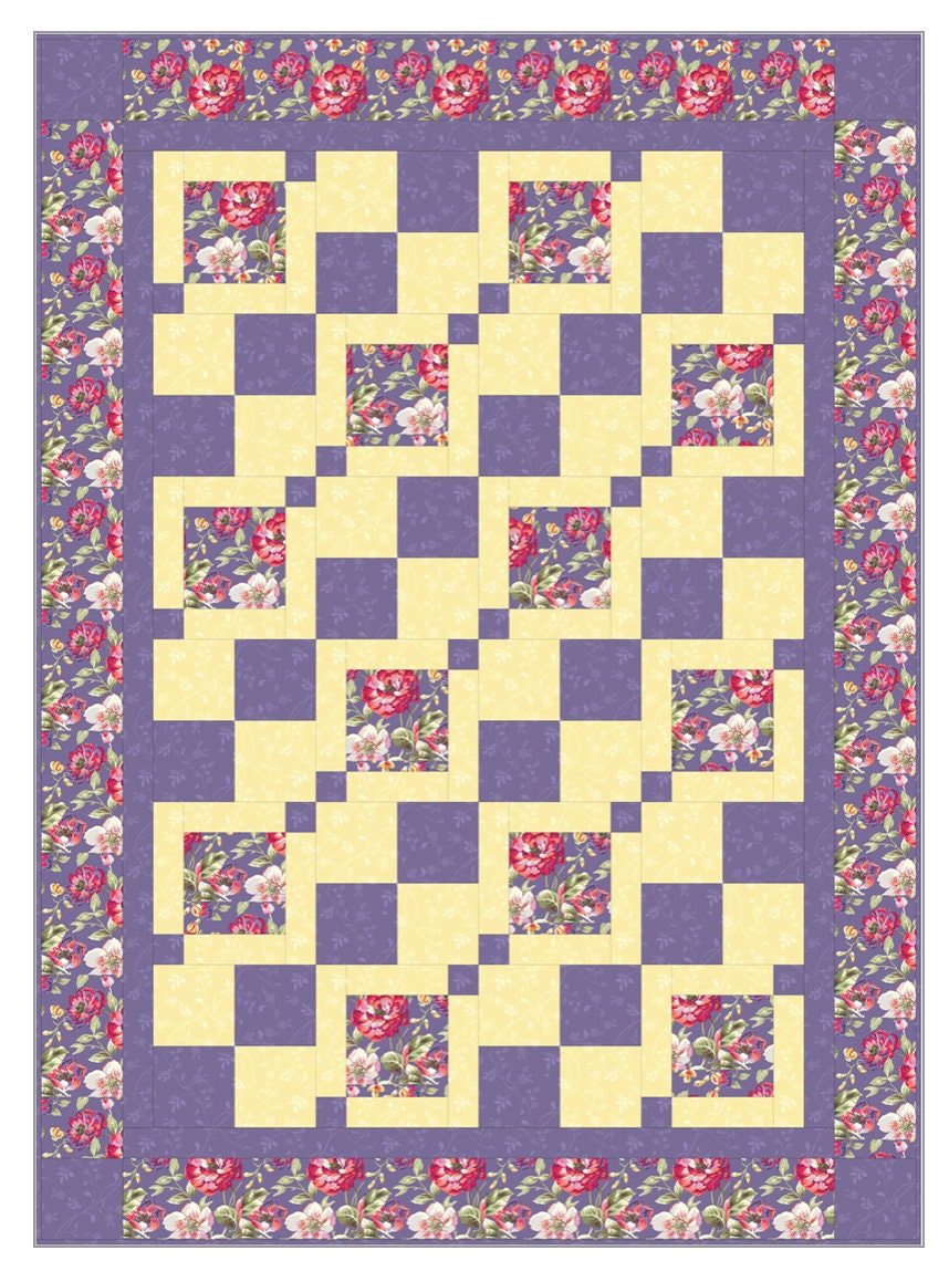 Fabric Cafe Urban Chick 3 Yard Quilt Pattern  - Quilt Pattern - Fabric Cafe Pattern