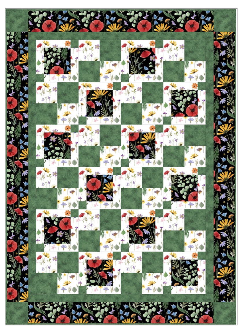 Fabric Cafe Urban Chick 3 Yard Quilt Pattern  - Quilt Pattern - Fabric Cafe Pattern