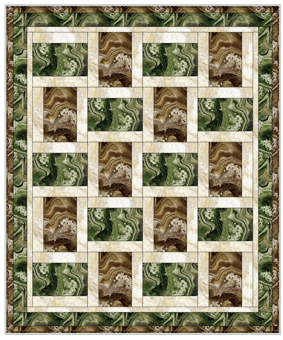 Fabric Cafe Brick Street Pattern 3 Yard Quilt Pattern - Quilt Pattern - Fabric Cafe Pattern - 3 yard quilts