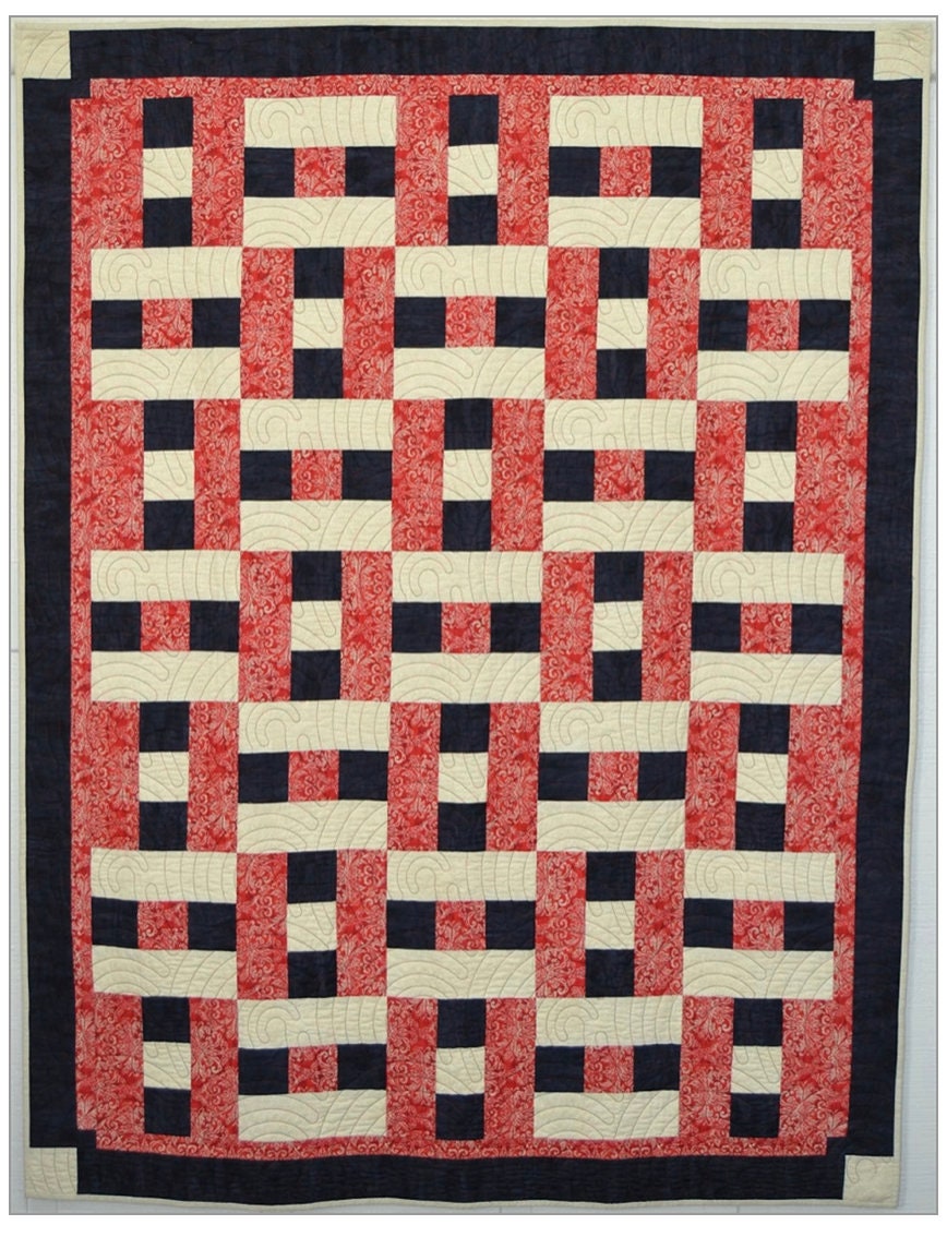Fabric Cafe Hopscotch Pattern  3 Yard Quilt Pattern - Hopscotch Pattern - Quilt Pattern - Fabric Cafe Pattern - 3 yard quilts