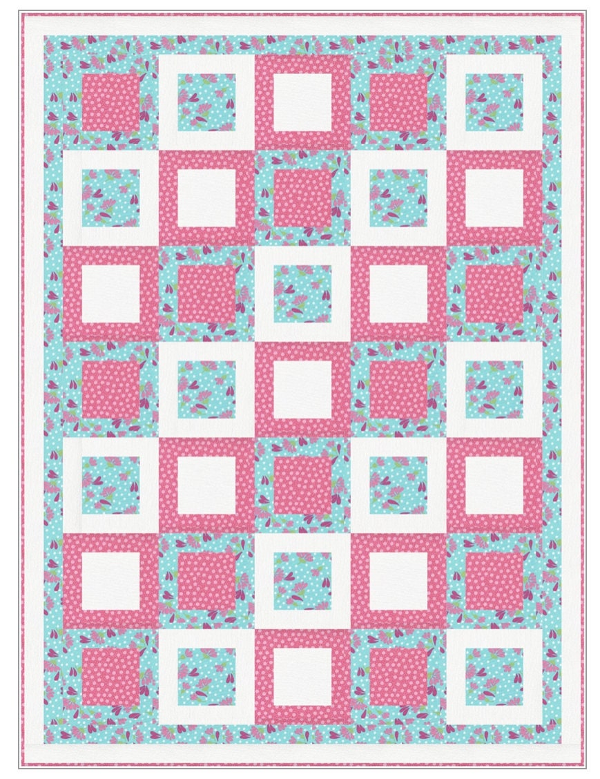 Fabric Cafe Illusions Pattern  3 Yard Quilt Pattern - Illusions  Pattern - Quilt Pattern - Fabric Cafe Pattern - 3 yard quilts